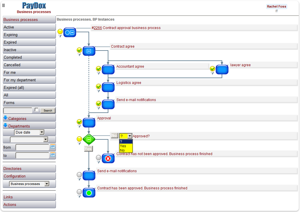 Business Process Management PayDox AJAX-BPM